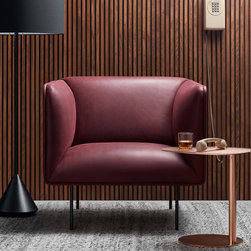 Blu DotDandy Lounge Chair - Oxblood Leather - Living Room Chairs