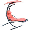 Hanging Chaise Helicopter Type Lounger Chair, Orange