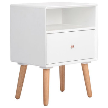 Elle Decor Lilou End Table in French White