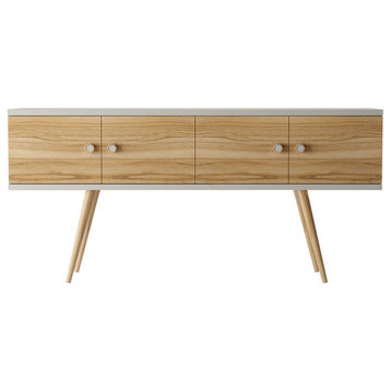 Theodore 60.0 Sideboard, Off White and Cinnamon