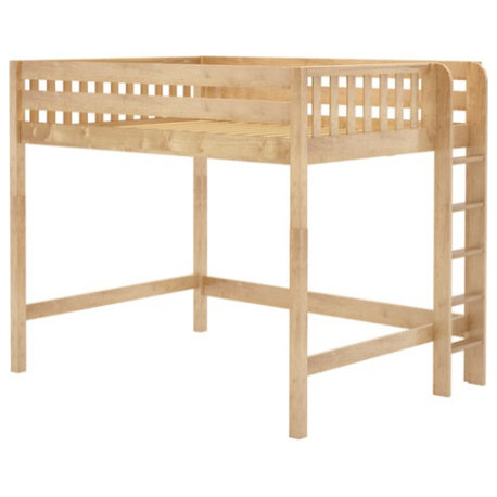 Becks Queen Size Loft Bed, Natural