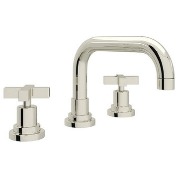 Rohl Lombardia 1.2 GPM Deck Mounted Lavatory Faucet, Polished Nickel