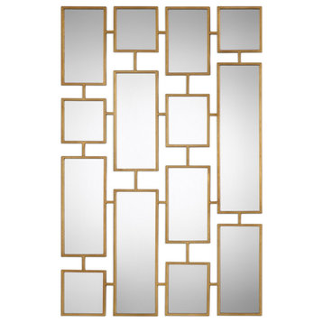 Uttermost Kennon Forged Gold Rectangles Mirror 09271