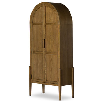 Tolle Panel Door Cabinet, Drifted Oak Solid