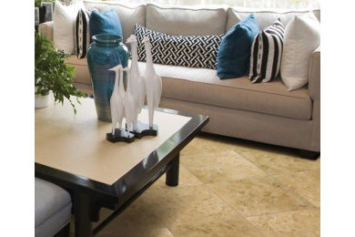 Example of a trendy living room design in Minneapolis