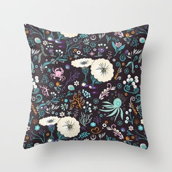 Subsea floral pattern by /CAM - Decorative Pillows