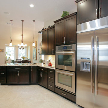 Kitchen - Espresso Cabinets