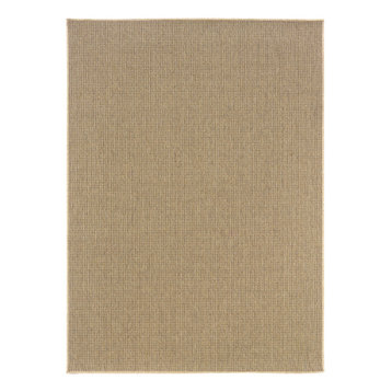 Key West Indoor and Outdoor Sisal Look Sand Rug, 6'7"x9'6"