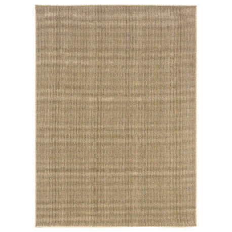 Key West Indoor and Outdoor Sisal Look Sand Rug, 6'7"x9'6"