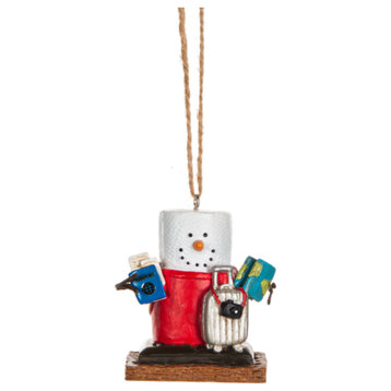 Ganz Smores Traveler Snowman Plastic Christmas Ornament