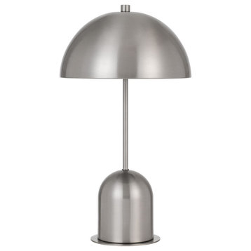 20" Metal Accent Lamp, Brushed Steel