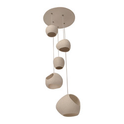 lightexture - CLAYLIGHT CLUSTER: Five Pendant Chandelier - Chandeliers