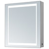 Electric LED Mirror Vanity Cabinet Single Door, LED Tubes, 24 X 26