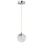 ET2 Lighting - Orb II 1-Light LED Pendant - We took this popular collection and made it better. We took the xenon bulb out of the middle and enclosed a LED module in the cast Polished Chrome cap that supports the clear bubble glass balls. The glass screws into the cap so there are no visible screws for a very clean look.