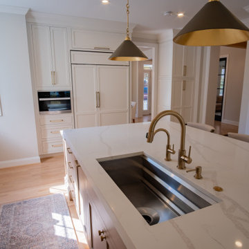 Brighton Beaded Inset kitchen with Cherused Island by Chris