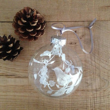 ornament with tracing paper inside