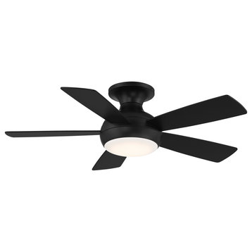 Odyssey Indoor/Outdoor 5-Blade Smart Ceiling Fan 44" Matte Black, LED, Remote