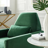 Armchair Accent Chair, Green, Velvet, Modern, Mid Century Hotel Lounge Cafe