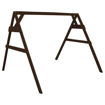 Cedar A-Frame Swing Stand for Swing or Swingbed, Walnut Stain, 6 Foot, 2 X 4