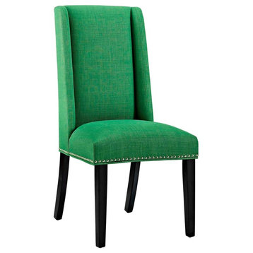 Modern Contemporary Urban Design Kitchen Room Dining Chair, Green, Fabric
