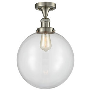 Innovations 201F-AC-G202-8-LED 1 Light Vintage Dimmable LED Semi-Flush Mount Antique Copper Innovations 201F-AC-G202-8-LED 1 Light Vintage Dimmable LED Semi-Flush Mount Antique Copper