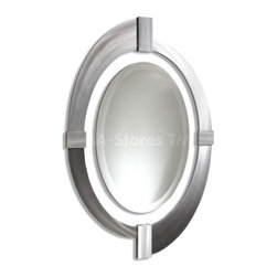 Intersections KD Oval Mirror in Grey - Wall Mirrors