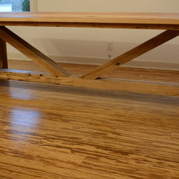 Reclaimed oak wood beam style dining table - Dining Tables