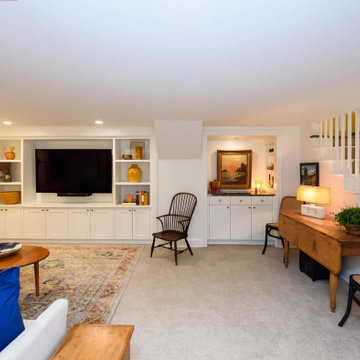 Basement for a Tudor style home