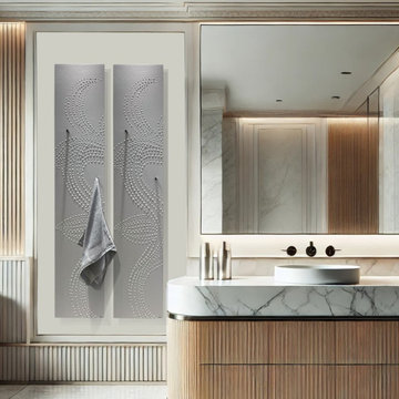 14 WIDE FLOWER TALL BATHROOM RADIATOR - PS CI-14WFLO