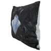 18 in. Black Raven Face Decorative Throw Pillow