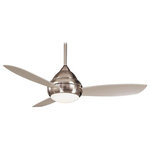 Minka Aire - Minka Aire F474L-BNW Concept II - Ceiling Fan with Light Kit - As the name implies, the Minka Aire CONCEPT II Wet ceiling fan is a taste of things to come.  Simple in style, yet ingenious by design ENERGY EFFICIENT AC LED MODULE 14 DEGREE BLADE PITCH INDOOR/OUTDOOR USE MINKA AIRE FULL FUNCTION WALL CONTROL SYSTEM (INCL.).Shade Included: TRUEAmps: 0.48Color Temperature: 3000Lumens: 1363CRI: 83Rated Life: 30000 Hours* Number of Bulbs: 1*Wattage: 14W* BulbType: LED* Bulb Included: Yes
