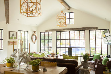 Inspiration for an eclectic living room remodel in Atlanta