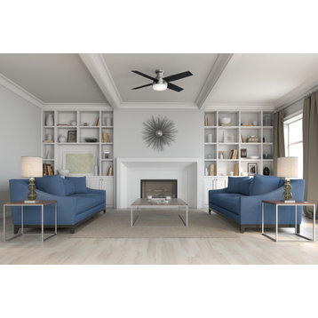 Hunter Fan Company 52" Dempsey LP Brushed Nickel Ceiling Fan With Light/Remote