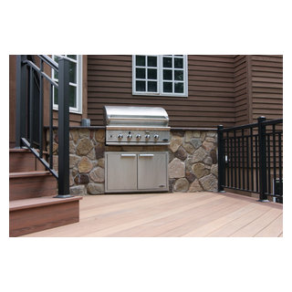 Elegant deck design from interior to poolside - Traditional - Deck ...