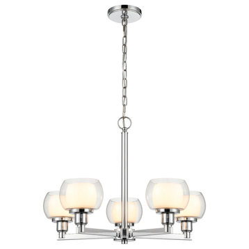 Innovations 330-5CR-PC-CLW-LED 5-Light Chandelier, Polished Chrome