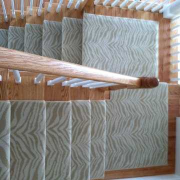 Carpet Remnants Turned Into Stair Runners