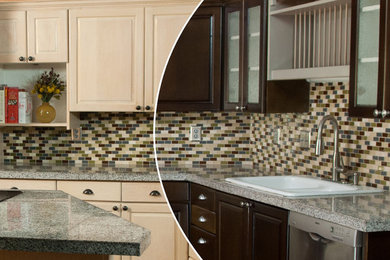 Kitchen Cabinet Refinishing - Whitewash Color Change