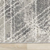Ryan Collection Cream Gray Soft Distressed Recycled Area Rug, 7'10"x10'10"