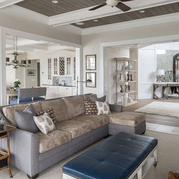 Westhampton Updated Traditional Den, Foyer, Kitchen