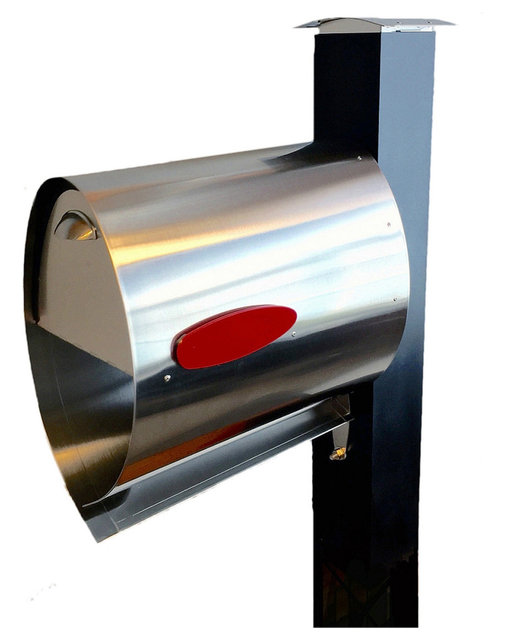 Spira Large Post Mount Mailbox Bundle In Stainless Steel Or Matte Spira Large Post Mount Mailbox Bundle Stainless Steel