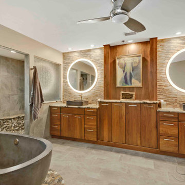 Wood & Stone Master Bath