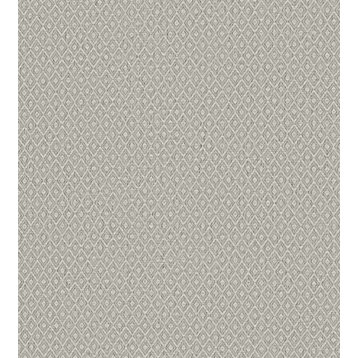 Hui Gray Paper Weave Grasscloth Wallpaper Bolt
