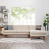 Engage Right-Facing Upholstered Fabric Sectional Sofa, Beige