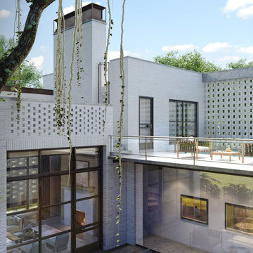 3D Exterior Renders of a Stylish House
