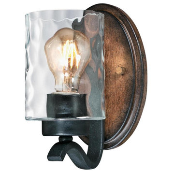 Westinghouse 6331600 Barnwell 1 Light 5"W Bathroom Sconce - Textured Iron /