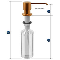 Karran SD25 Kitchen Soap/Lotion Dispenser, Brushed Copper