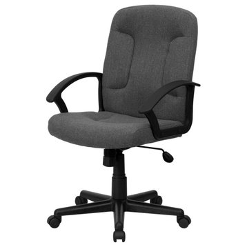 Roseto FFIF47737 26.5"W Fabric Executive Swivel Chair - Gray