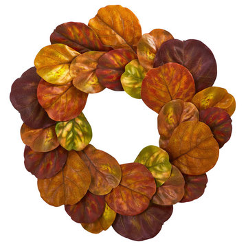 29" Fiddle Leaf Artificial Wreath