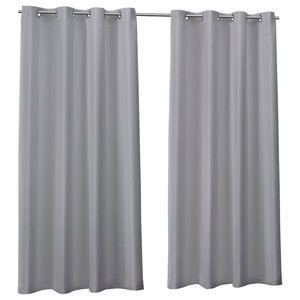Pleat Woven Back Tab Curtains - Contemporary - Curtains - by Amalgamated  Textiles, USA | Houzz