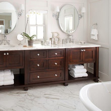Bathroom vanity and laundry room cabinets